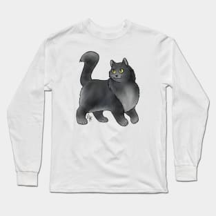 Cat - Turkish Angora - Smoke Long Sleeve T-Shirt